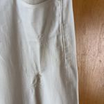 frame denim Frame Le Garcon Jeans Womens 28 Ivory Linen Cotton Straight Leg‎ Distressed Photo 3