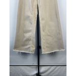 ZARA The Marine Jeans Size 4 Khaki High Rise Wide Leg Cropped Raw Hem Cotton Photo 2