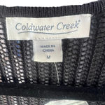 Coldwater Creek NWOT  Black Knit Cardigan Without Buttons Size Medium Photo 2