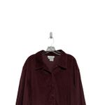 J. Jill Vintage Corduroy Shirt Jacket 100% Cotton Cranberry Purple Oversized XL Photo 1