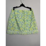 Lilly Pulitzer Green Fish Print Lined A-Line Mini Skirt Size 4 Vintage White Tag Photo 1