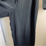 Vintage Parallel Wide Leg Button Front Long Sleeve Black Jumpsuit size 4 Photo 7