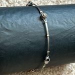 Women’s vintage dainty two tone crystal bangle bracelet one‎ size Silver Photo 1