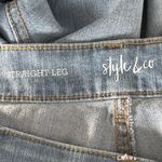 Style & Co SZ 24W Straight Leg Jeans Hi-Rise Stretch Pocket Light Wash Blue New Photo 5