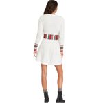 Born Famous Snowman Mid Thigh Soft Eyelash Belted Sweater Holiday Dress Womens L White Size L Photo 5