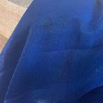 Jessica McClintock Gunn Sax Blue Shimmer Maxi Dress Size 3/4 Photo 5