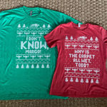 Bella Canvas Christmas vacation funny adult couple t-shirts women’s medium Men’s XXL Photo 0