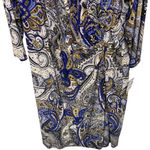 Kasper  Faux Wrap Dress Womens Size 3X V-Neck 3/4 Sleeves Paisley NWT Formal Photo 2