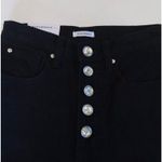 We Wore What  Danielle Jeans Crystal Button Up Black Jeans Size 25 NWT NEW Photo 4