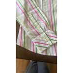 Lilly Pulitzer White Label White Pastel Green Pink Striped Button Up Size 2 Photo 4