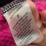 RBX Ladies S Jacket Full Zip Hot Pink Magenta Fuzzy Textured Fleece Black Trim Photo 6