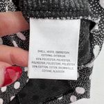 Anthropologie Maeve by Size XS Top Jacquard Black and White Polka Dot Sleeveless Photo 6