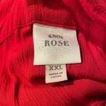 Knox Rose  Red Tiered Double Gauze Maxi Dress w/ Back Knot Detail Photo 2