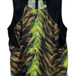 Lane Bryant Green & Black Feather Leaf Print Sleeveless Top Size 22 Photo 0