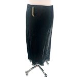 J.Crew NWT  Gwyneth lace-trim slip skirt in textured satin black sz XXS Photo 4