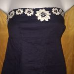 J.Crew Navy Blue Floral Tube Top Size 4 Photo 1