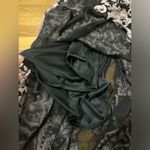 Roz & Ali Size XS Pink & Black Paisley Maxi Skirt Elegant Design Photo 4