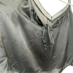 Aerie  strappy black cropped satin lace tank top NWT Photo 4