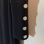 St. John Evening Basics Black Knit Dress Size M /8 with Silvertone Buttons Photo 6