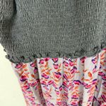 Natural Life  Sedona Jumpsuit Grey Plum Tulips Smocked Floral Photo 5