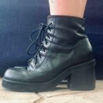 Jeffrey Campbell  black leather boots. Combat style “Tristan”. Photo 1