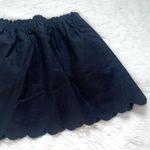 J.Crew Paper-bag Skirt Linen Black Scalloped Hem Photo 3