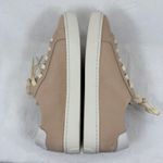 Soludos Women's Ibiza Sneakers Leather Tan White Accent Lace Up Casual Shoes 9.5 Photo 10