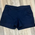 Crown & Ivy  navy blue pull on shorts ruffle pocket sz 10 Photo 2