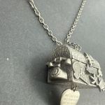 Lead Us Not Into Temptations Journey Box Keepsake Locket Treasure Chest Pendant Silver Photo 5