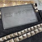 One Teaspoon Free People x  Black Denim Oak Studded Rocko Slit Maxi Skirt 2/24 NW Photo 9