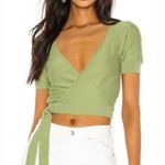 Tularosa Danny Wrap Sweater in Green Small Photo 0