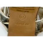 Open Edit Open‎ Edit Sandals Womens Size 6.5 Gold Braided Double Strap Slip On Heels Photo 6