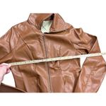 JODIFL  size small faux camel color leather jacket -very stylish!! nwt Photo 3
