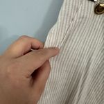 Michael Kors NWT Michael  Linen Blend Striped Pull On Pants Women's Size Large Dune Photo 3