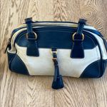 Prada Blue and Cream Satchel Photo 0