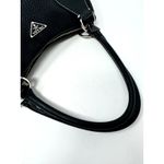 Prada Vitello Daino Black Pebbled Grained Leather Shoulder Bag with card Photo 8