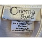 Vintage Cinema Etoile Women's White Floral Embroidered Satin Robe M Size M Photo 6