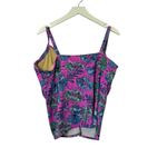 Swimsuits for All Orchid Bloom Tie Front Underwire Tankini Swimsuit Top Size 22 Pink Photo 5