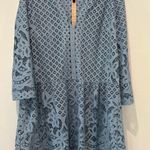 BCBGMAXAZRIA  Light Blue Eyelet Lace Dress Photo 0