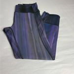 Lululemon athletica Black and Purple Striped Leggings Photo 4