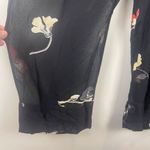 Ganni Georgette Pants Women 34 Black Floral Chiffon Tie Waist Pull On Sheer Boho Photo 7