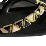 Ipanema Black & Gold Charm Imperial Sandals 6 Women's Flat Flip Flops Slides Photo 7