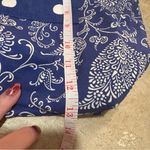 Meet Duke Blue & White Paisley Tote with Structured Design Photo 8