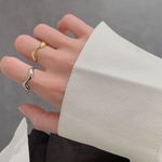 Stacking Rings Set Ring Set Silver Ring Wave Ring Photo 4