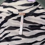 Free People  Size L Top Ciara Button Up Chiffon Zebra Animal Print Shirt Photo 3