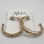 Style & Co Beaded Hoop Earrings in Gold-Tone MSRP $20 NWT Photo 1
