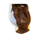 THREADS OF EVOLUTION "WANDERLUST" WEEKENDER BAG CREAM CHINDI RUG & BROWN LEATHER Photo 2