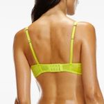 Diesel  X SAVAGE X FENTY Neon Yellow Suspender Bustier Bra in Foiled Fishnet Photo 3