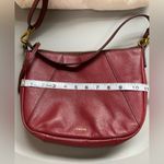 Fossil  Burgundy Leather Shoulder Bag Photo 6