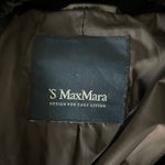 'S Max Mara 100% Virgin Wool Faux Fur Trimmed Coat in Chocolate Brown Size 8 Photo 5